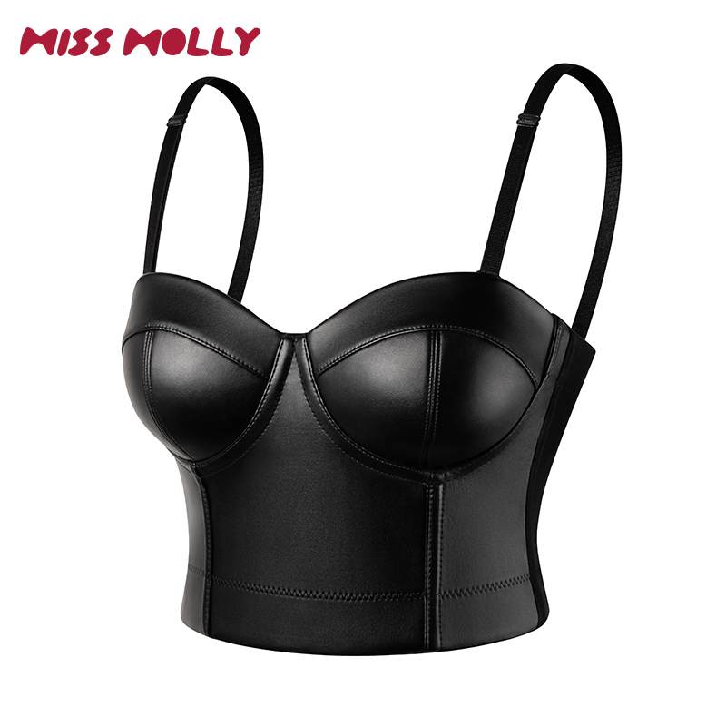 Corset Waist Cinch - Women Leather Corset Bustiers Lingerie Crop