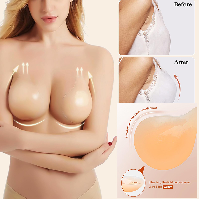 1/2 Pairs Women Sticky Bra Pus - Strapless Bra Backless 评论和价格