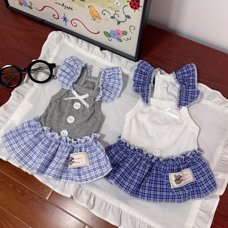 Pet Dress Summer Vest Checkere - Lace Teddy Lingerie 评论和价格