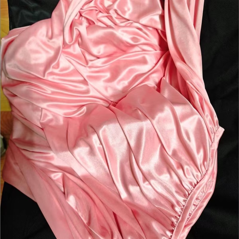 Glossy Ice Silk Night Robe Wit - Robe Silk Women 评论和价格