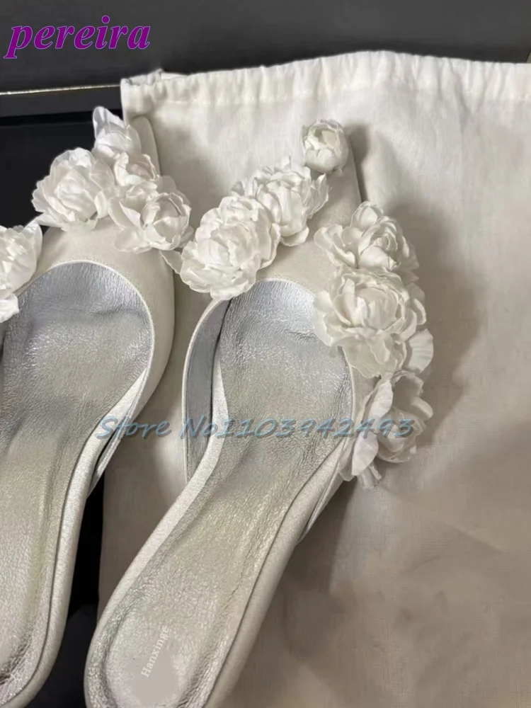 Multi Flower Wedding Sandals S - Slip Dress Satin 评论和价格