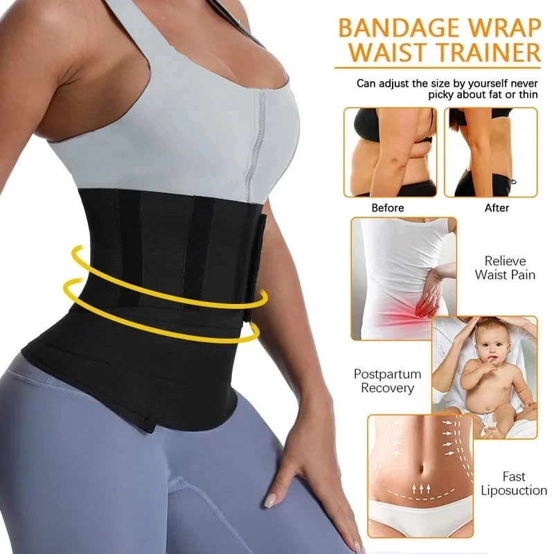 1/2Pcs Bandage Wrap Trimmer Be - Shapewear Bodysuit Firm 评论和价格