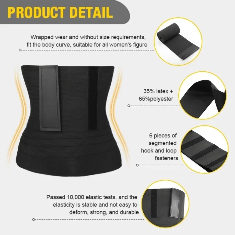 1/2Pcs Bandage Wrap Trimmer Be - Shapewear Bodysuit Firm 评论和价格