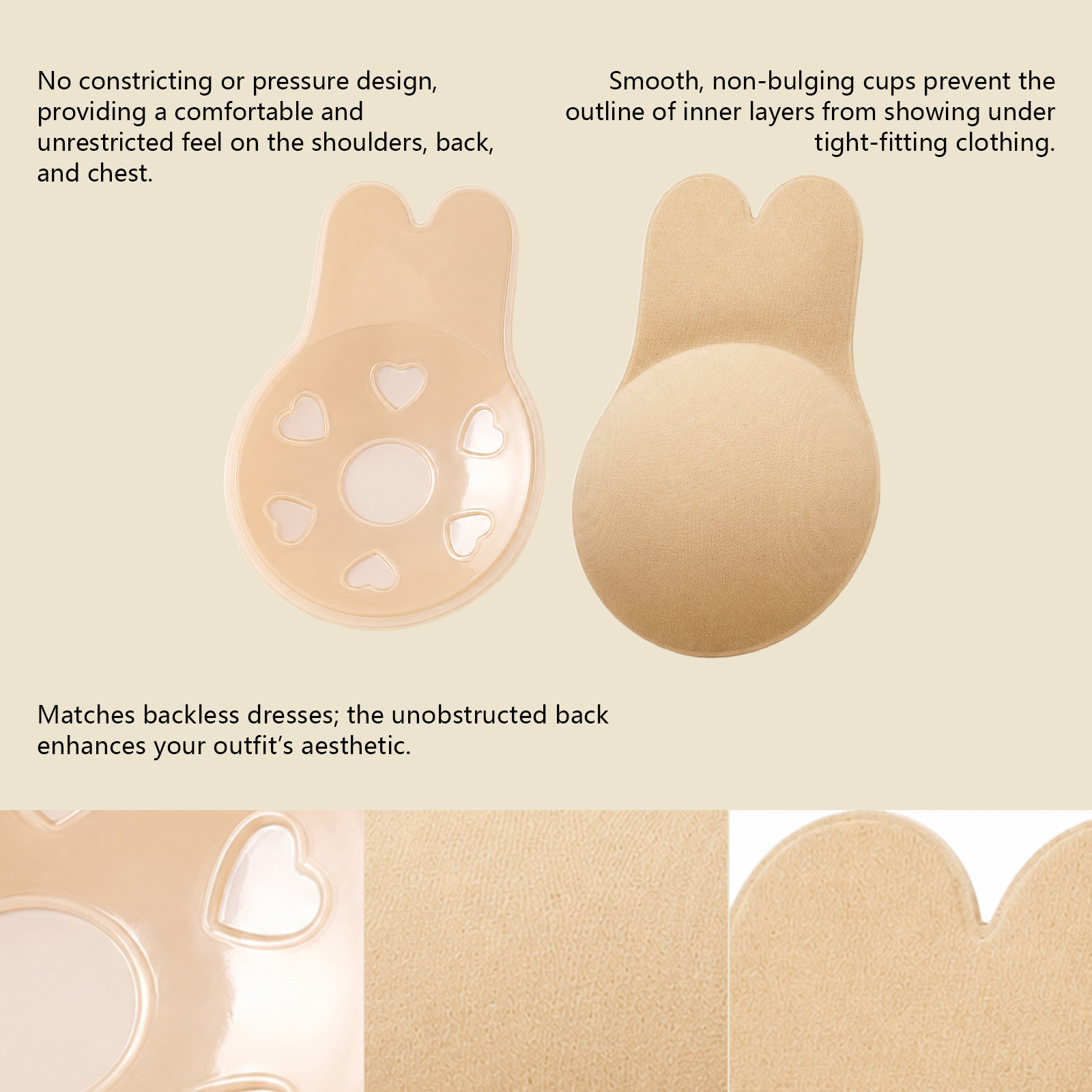 Rabbit Ear Invisible Nipple Co - Nipple Cover Pasties 评论和价格