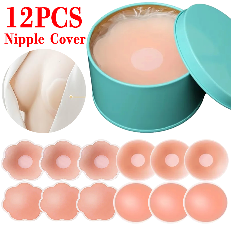 6/12PCS Invisible Self Adhesiv - Nipple Cover Pasties 评论和价格